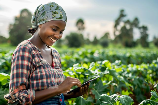 Agriculteur dans son champ